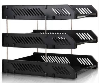 Deli 9209Z Файл сиденье Трехнологическое пластиковое горизонтальное ящик для файлов Настройка полки хранилища данных Корзина Multi -layer