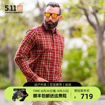 American 5 11 plaid long-sleeved shirt 511 outdoor leisure new product 72529 British plaid street style mens shirt