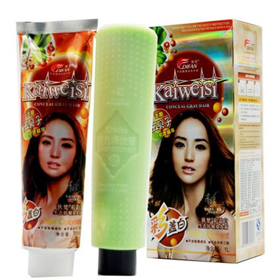 染发剂植物纯黑色天然不伤发染发膏白发亚麻酒红栗棕色无刺激正品