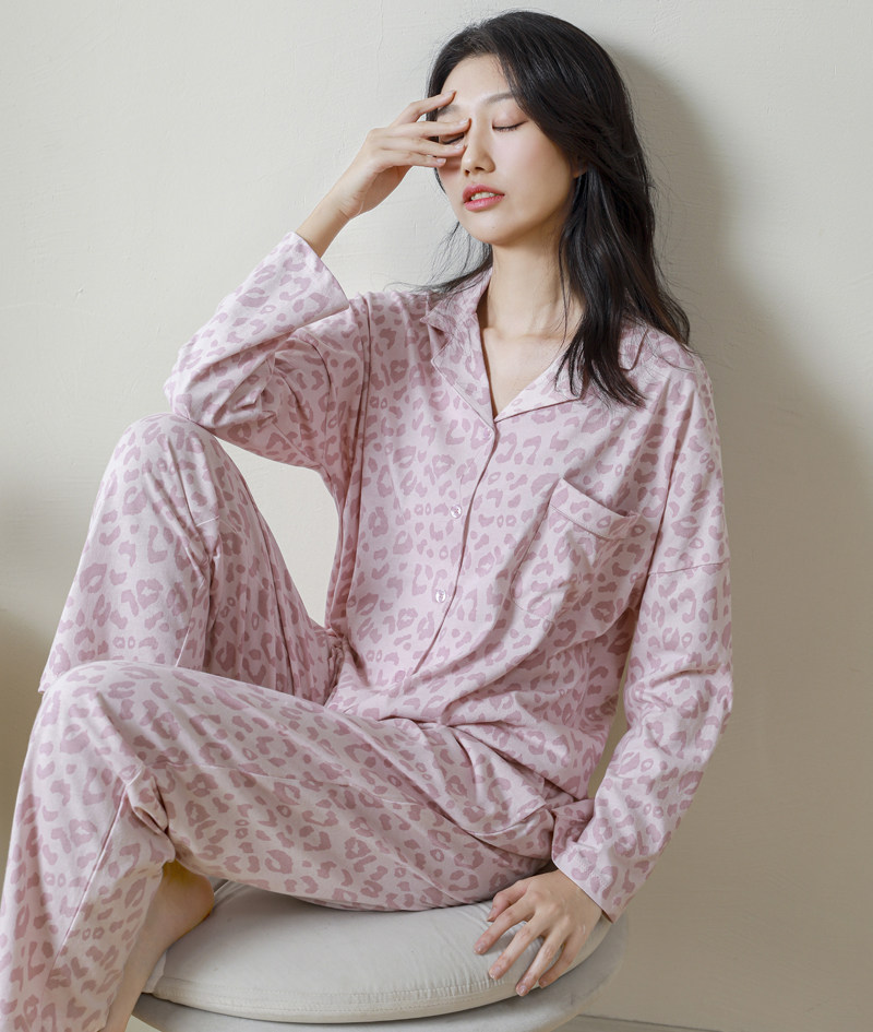 Пижама, весенний летний лонгслив, мягкий комплект, для влюбленных                  