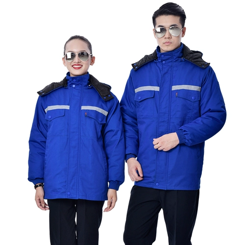 Зимний съемный износостойкий пуховик для работы, увеличенная толщина