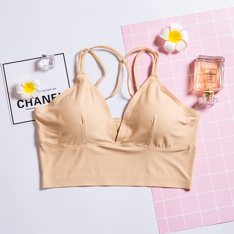 Champs-Elysees không thép vòng bra cup tam giác sexy bông Pháp sinh viên cô gái đồ lót mỏng bralette.