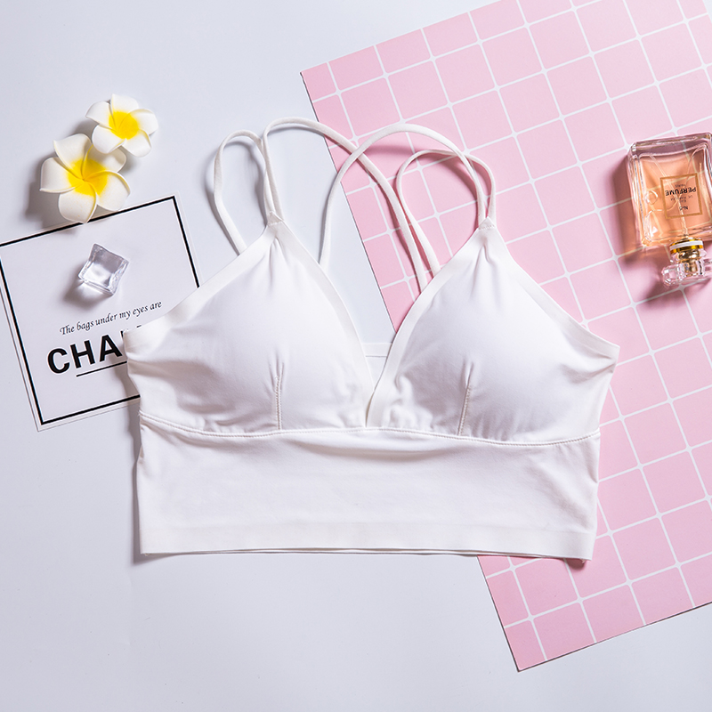 Champs-Elysees không thép vòng bra cup tam giác sexy bông Pháp sinh viên cô gái đồ lót mỏng bralette.