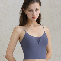 Beauty Back Harness Girl Ice Silk Summer Thin design Sensation Little Crowd Outside Wearing Vests Without Mark for Underwear Bottoms Smear