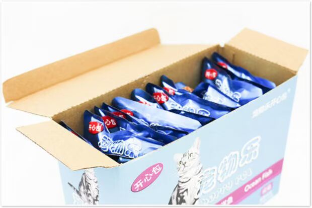 Pet Le Happy Bag Cat Snack Cat Thức ăn ướt Mèo đóng hộp Cá đại dương Hương vị 100g thịt đóng hộp