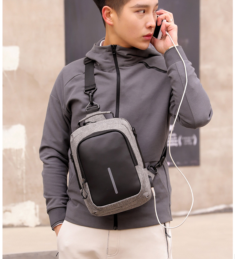 Túi ngực mới nam Messenger túi vải vai túi phiên bản Hàn Quốc của thủy triều chéo chéo túi ngực ba lô giản dị - Túi của con người túi xách juno