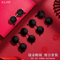 Best man glasses Bridegroom sunglasses Bridesmaid Wedding wedding props Brothers and sisters funny games