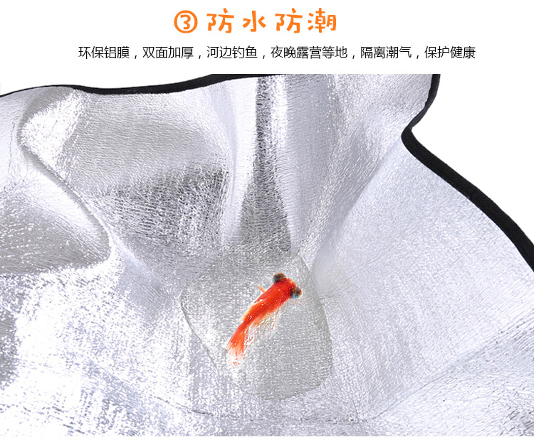 Với thời gian du lịch duy nhất hai mặt phim nhôm mat ngoài trời dày lều mat không thấm nước cắm trại bãi biển di động - Thảm chống ẩm / Mat / Gối thảm xốp xpe hàn quốc