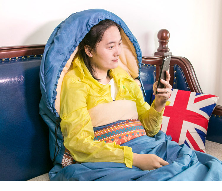 Phong cách quốc gia cộng với túi ngủ nhung ngoài trời dành cho người lớn trong nhà nghỉ trưa trong nhà dày lên mở rộng cắm trại mùa thu và mùa đông sinh viên xách tay lạnh túi ngủ văn phòng cao cấp