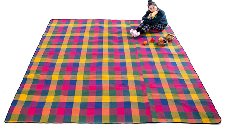 Thời gian du lịch ngoài trời dày 2 × 2M tấm đệm dã ngoại thảm dã ngoại tấm thảm dã ngoại vải tròn 3 m - Thảm chống ẩm / Mat / Gối thảm trải đi picnic