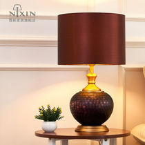 Postmodern art Simple creative bedroom bedside table Hotel front desk European-style luxury villa decoration glass table lamp