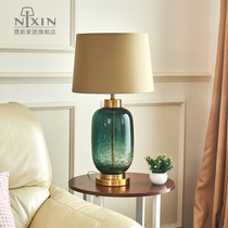 Table lamp Bedroom bedside lamp American living room glass large light luxury creative postmodern simple romantic warm table lamp