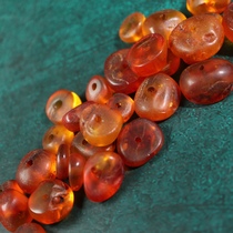 Bao Lao Tibetan style natural fidelity amber beeswax separation beads with beads Tibetan style Tibetan Buddhist beads hand string old amber cake