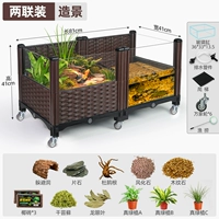 Коричневый цвет с двумя единицами [пейзаж воды и земли]