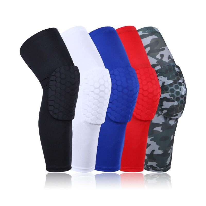 Knee pads sports outdoor mountaineering leggings honeycomb running anti-collision protective gear equipment men and women football calf socks summer