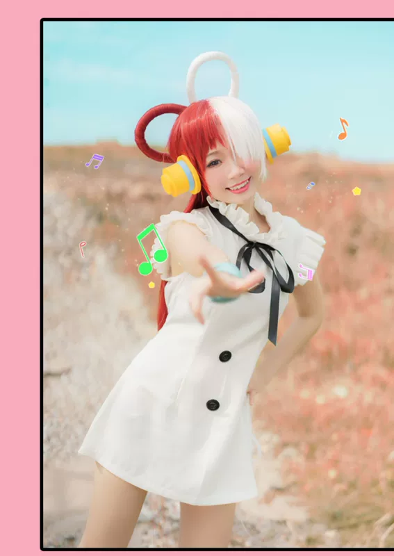 Một Mảnh ĐỎ UTA UTA Diva Trang Phục Hoạt Hình Cosplay Nữ Hàng Sẵn/Bộ Tóc Giả Tai Nghe Cánh Miễn Phí Vận Chuyển