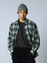 MOUNTAINFEVER AW22 Asymmetric five-pocket flannel plaid long-sleeved shirt