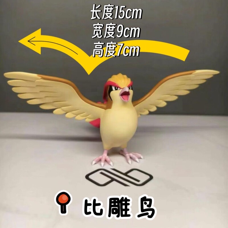 Bkm Pokémon Big Bird Trendy Toy Figure Anime Peripheral Charmander Gk Handmade Model Two-Dimensional Ornament