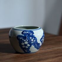 Jingdezhen antique porcelain green flower ice plum washed ceramic washed ceramic water to build water tea slag hopper Kung fu tea with tea ceremony