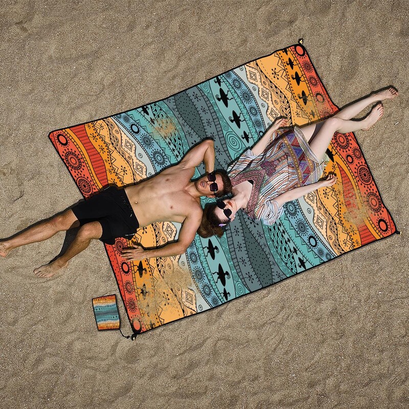 European and American Seaside Travel Vacation Beach Towel Swimming Mat Simea Mat Quick-Drying Brazilian Beach Mat Carpet