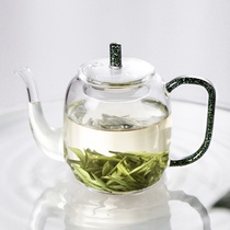 Taiwan Fuyun pot tea pot Glass flower tea Green tea pot Glass tea thickened high temperature resistant teapot household