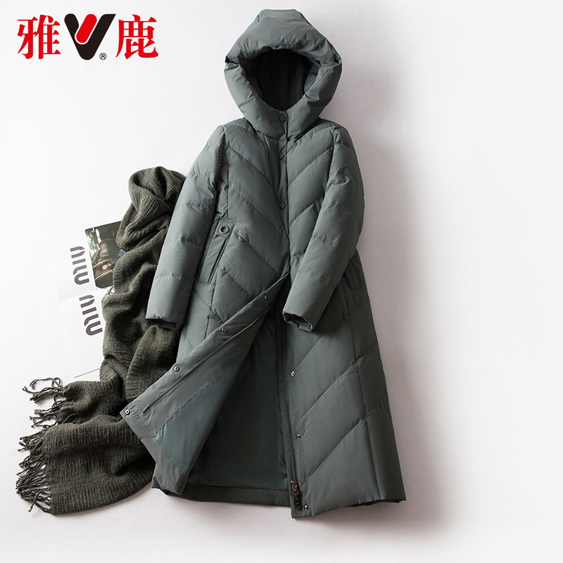 Yalu down jacket women's mid-length version 2022 winter new fashion loose and warm this year's popular jacket longer than the knee