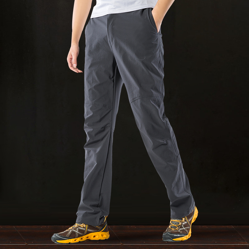 Outdoor ice silk quick-drying pants Men's summer thin loose straight mountaineering elastic breathable stormtrooper sports women's pants