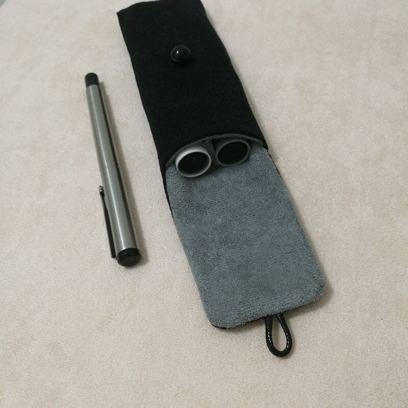 Chinese wind pen bag creative retro handmade pen protective cover two pen bags double pen bag