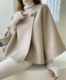 ເສື້ອຢືດຜ້າຂົນຫນູ Dongdaemun ສັ້ນ shawl bat sleeve ພາສາເກົາຫຼີສໍາລັບແມ່ຍິງ double-sided hand-stitched cashmere coat cloak for women