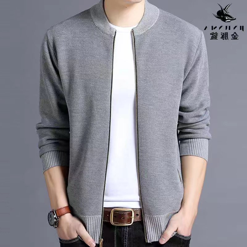 Các quầy là thương hiệu mùa xuân và mùa thu 2020 áo len nam trung niên mới len cashmere áo len dệt kim mùa xuân - Áo len