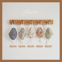 Fairy children's cotton floral mask student anti-smog mask cotton breathable washable recycling