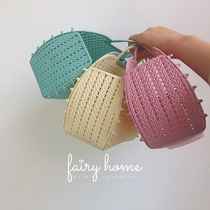 (fairy) baby hand basket vegetable and fruit basket Korea with outing bi stock