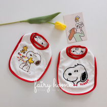 Fairy Snoopy can wear baby waterproof bibs on both sides