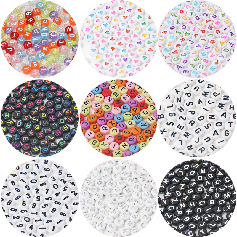 Acrylic Loose Beads English Alphabet Beads DIY Accessories Handmade Beading Friendship Bracelet Necklace Jewelry Material Package Acrylic Loose Beads English Alphabet Beads DIY Accessories Handmade Beading Friendship Bracelet Necklace Jewelry Material Package