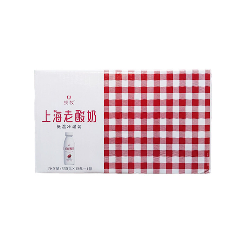 揽牧上海老酸奶:酸甜诱惑,330g*15瓶的美味冒险,广东包邮!-酸奶-淘宝百科网