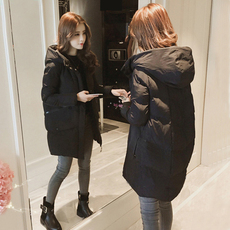 Женский пуховик 黑色羽绒服女2021年新款反季清仓爆款小个子中长款韩版冬季外套女