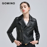 GOMINO Осенняя короткая куртка, 2019, из натуральной кожи, в корейском стиле, облегающий крой