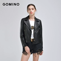 GOMINO Осенняя короткая куртка, 2019, из натуральной кожи, в корейском стиле, облегающий крой
