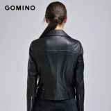 GOMINO Осенняя короткая куртка, 2019, из натуральной кожи, в корейском стиле, облегающий крой