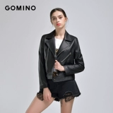 GOMINO Осенняя короткая куртка, 2019, из натуральной кожи, в корейском стиле, облегающий крой