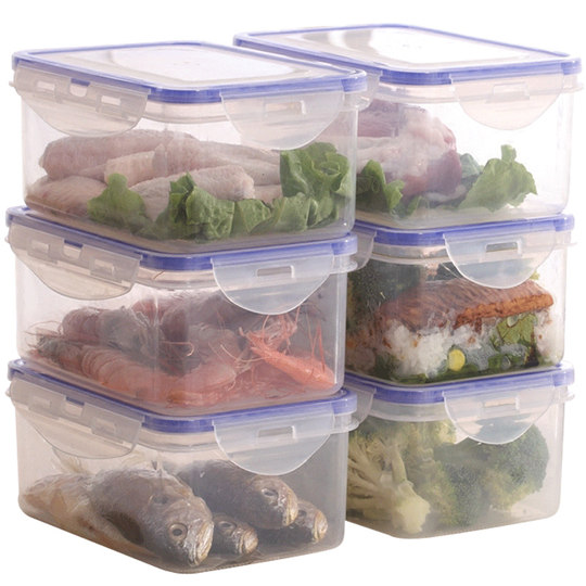 Refrigerator storage box crisper set food rectangular quick-frozen dumpling box storage jar household plastic storage box