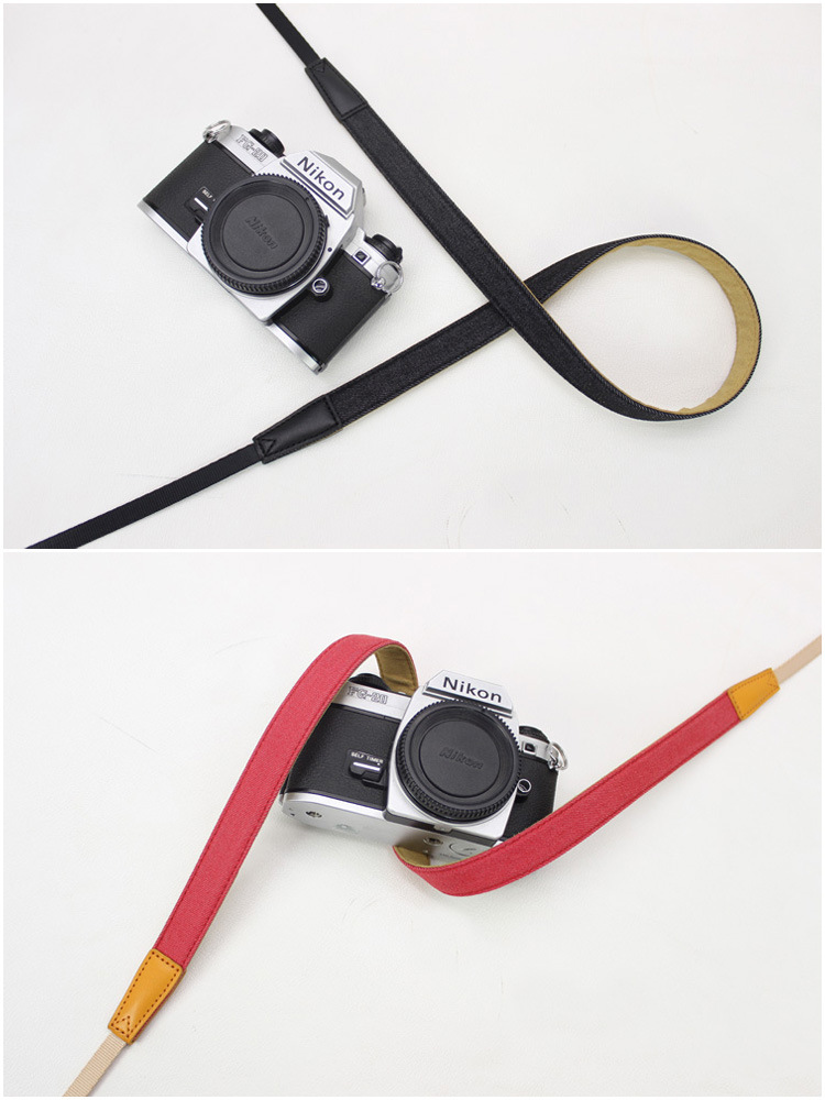 Fuji vi-SLR dây đeo máy ảnh a7m3 a7r3 a9 80D Panasonic Leica Olympus Nikon D800 Sony RX100 dây đeo thẻ đen dây Polaroid tối giản văn chương Canon 5d4 - Phụ kiện máy ảnh DSLR / đơn balo máy ảnh laptop