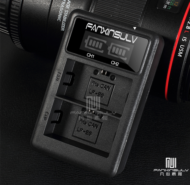 5D4 Canon LP-E6 sạc pin EOS 5DSR 5D2 5D3 6D 60D 60Da 7D 7D2 70D 80D XC10 chung lp-e6 pin SLR - Phụ kiện máy ảnh kỹ thuật số túi máy ảnh đeo chéo