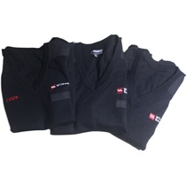 Military Van Australia Wilson Security customized 50 % wool V collar black coat sweater spring and autumn sweater