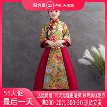 Childrens ancient clothes little girls high-end Han clothes girls fall long sleeves Tang dress qipao The ancient wind superfairy China wind spring and autumn