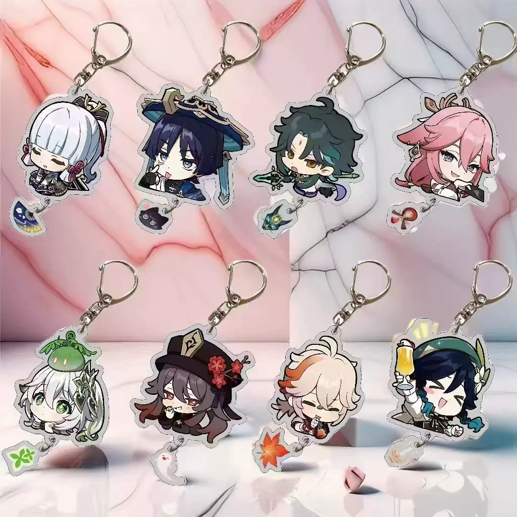 Genshin Impact, keychain, cute backpack accessory, Birthday gift
