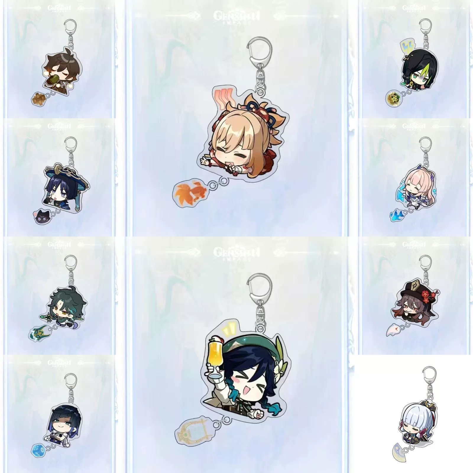 Genshin Impact, keychain, cute backpack accessory, Birthday gift