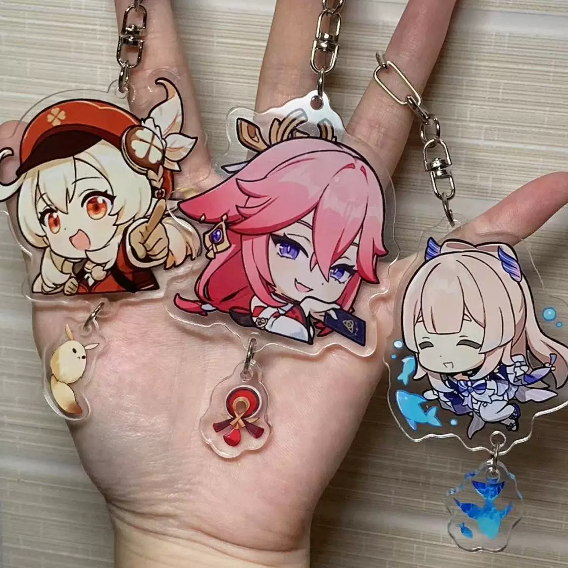 Genshin Impact, keychain, cute backpack accessory, Birthday gift