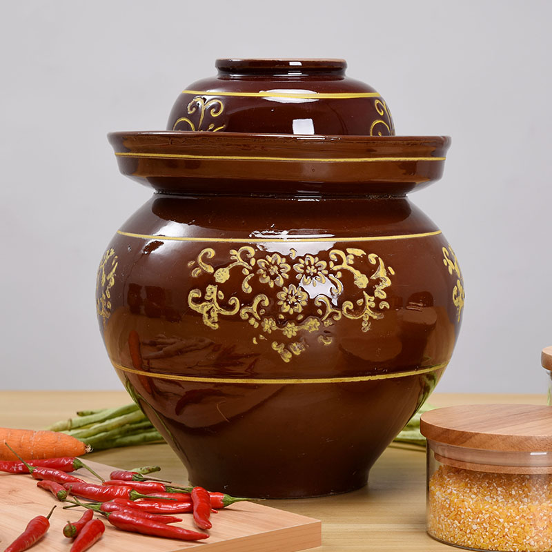 四川土陶泡菜坛子咸菜坛子加厚泡菜坛陶瓷小号