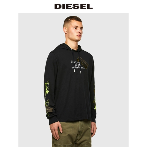 Diesel Трендовый лонгслив с капюшоном для отдыха